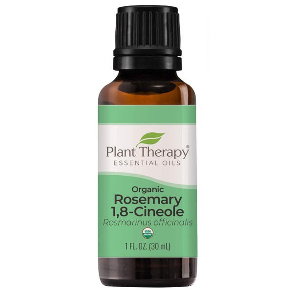 Plant Therapy Organic Rosemary Essential Oil 100% Pure, USDA Certified Organic, Undiluted, Natural Aromatherapy, Therapeutic Grade 30 mL (1 oz)