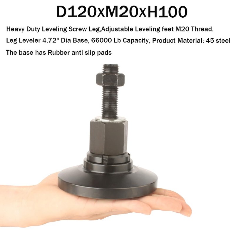 WUEIBUZUDAO Heavy Duty Leveling Screw Leg,Adjustable Leveling feet M20 Thread,Leg