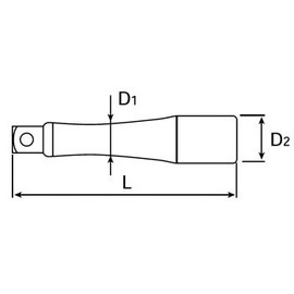 京都機械工具(KTC) エクステンションバー 6.3mm (1/4ンチ) BE2-050-H