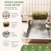 Volope Stainless Steel Rabbit Litter Box with Hay Feeder Set