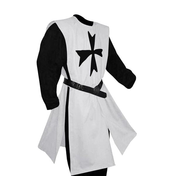 Gafeng Men's Renaissance Costume Knights Templar Crusader Tunic Medieval LARP