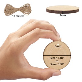 KurtzyTM 250 Piece Mini Small Wooden Heart Decoration Embellishments Crafts