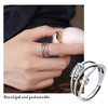 GWAWG 4PCS Anxiety Rings for Women, Silver Stress Relief Spinner