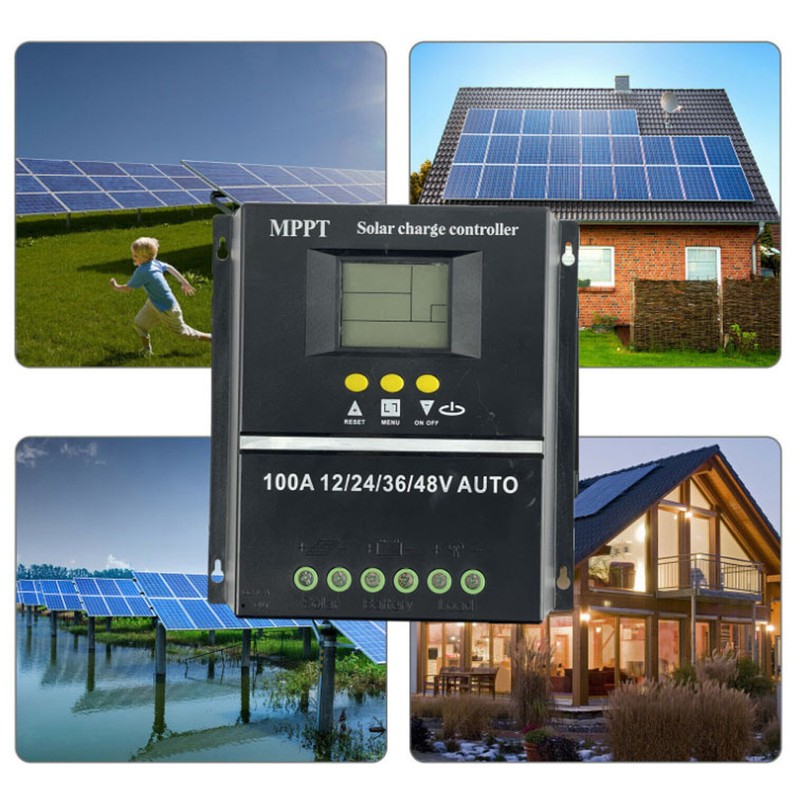 Voltage Automatic Identification Solar Controller LCD Display Off-grid System Electrical