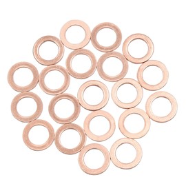 sourcing map Pack of 20 Flat Washers Copper Washers Sealing Rings 10 mm Inner Diameter