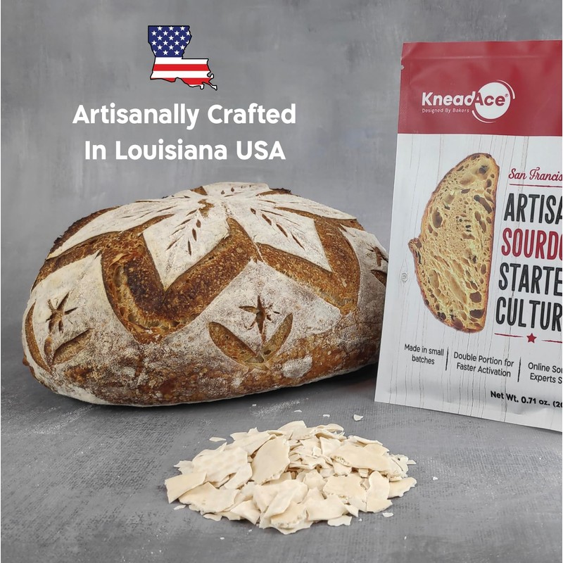 KneadAce Sourdough Starter Culture – Fast-Activating Natural Wild Yeast for