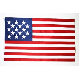 AZ FLAG - Usa 15 Stars Flag - 2x3 Ft - 100D Polyester Us - American Banner with Two Metal Grommets - Fade Resistant - Vivid Colors - 2' x 3' Feet - 90x60 Cm