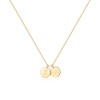 EXEINCITE Two Initial Necklaces for Women, 14K Gold Plated Tiny