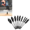 9pcs Wood Drill Bit High Carbon Steel 4-Fulte 4-Slot Hex