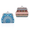 FuninCrea Pack of 2 Mini Pouches with Kiss Lock, PU