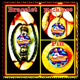 THE BEATLES THREE ITEMS DEAL  BRACELET NECKLACE PIN