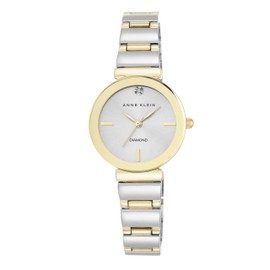 Anne Klein Women's Madison Quartz Watch with Silver Dial Analogue Display and Two Tone Alloy Bracelet AK/N2435SVTT