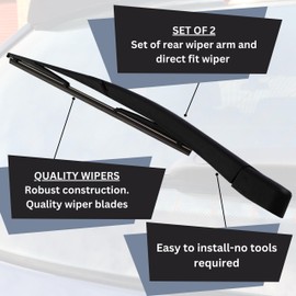 Fits Ford Fiesta 2008-2016 Rear Wiper Arm With Rear Wiper Blade Replacement Kit Z-12J