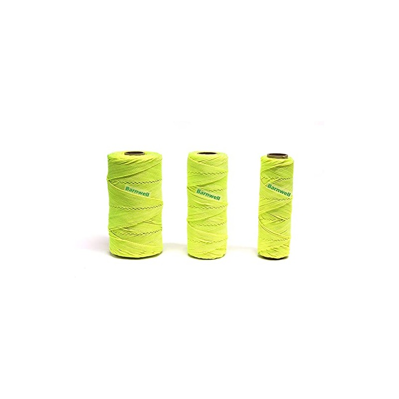 Barnwell Fluorescent Hi-Vis Yellow Braided Nylon Masons Builders Brick Block