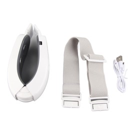 Electric V Face Shaping Belt 12 Gears Micro Current Massage Double Chin Lifting Machine for Women Face Beauty White