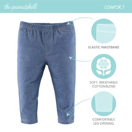 The Peanutshell Baby Jeggings for Boys and Girls, Super Soft Stretchy Denim, Unisex 4 Pack (1962PAN4, US, Age, 6 Months)