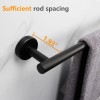 TocTen 24 Inch Black Towel Holder Space Saving Stylish Design