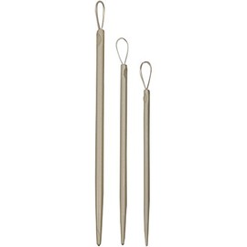 Aghi per filati di lana, di lunghezza 6+7+8,5 cm, 3 misure assortite, colore grigio