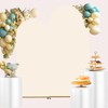 Set of 2 Wedding Arch Backdrop Cover,6FT & 7.2FT White
