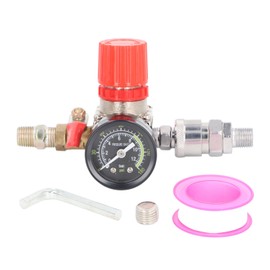 Air Compressor Regulator 0‑180 PSI Pressure Controller 1/4in with Gauge Valve for Control