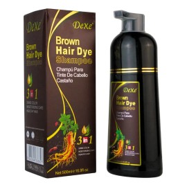 Dexe Shampoo Tinte Cubre Canas Instantáneo Castaño 400 Ml