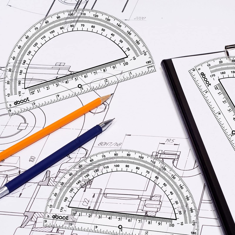 EBOOT 24 Pack Plastic Protractors Math Protractor 180 Degrees 6