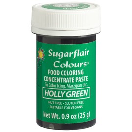 Sugarflair Food Coloring Concentrate Paste, 25 Grams Holly Green