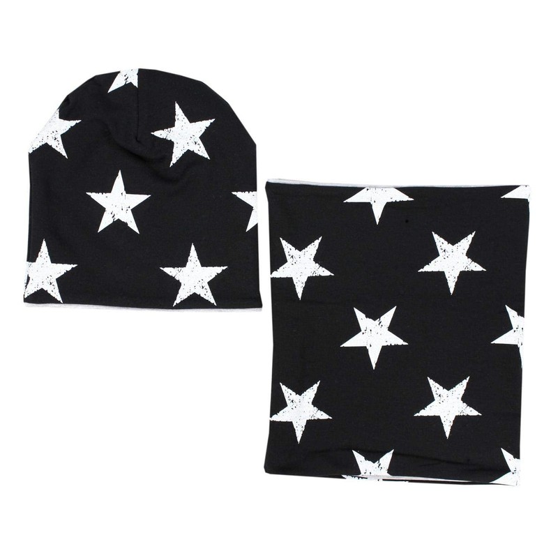 TupTam Unisex Children's Beanie Hat Tube Scarf Set - White