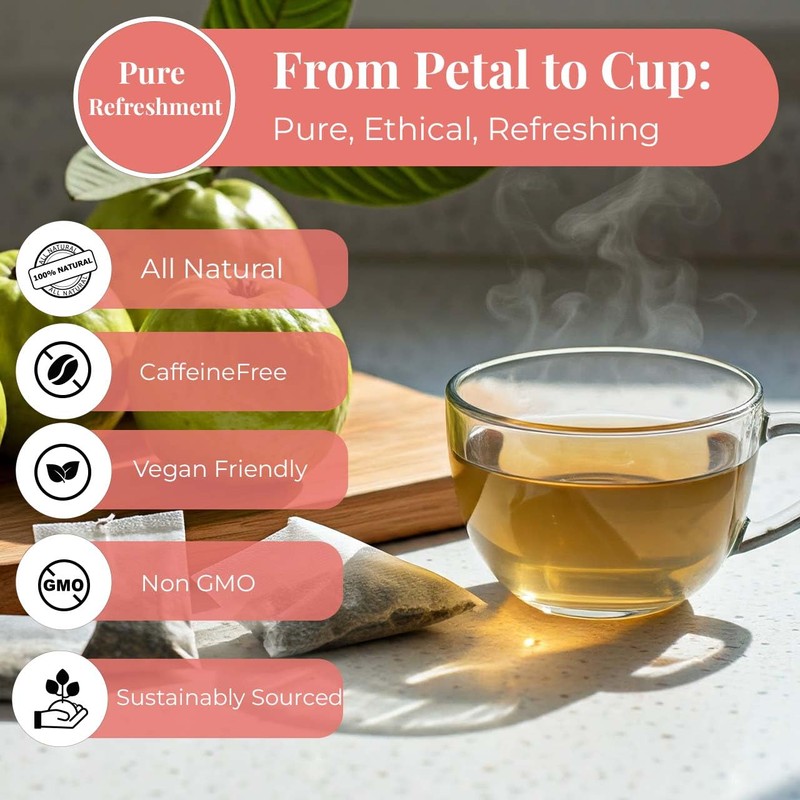 Natural Guava Leaf Tea Bags- 75 Ct, Te De Hojas