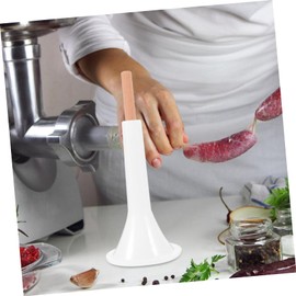 COOLHIYA Manual Sausage Stuffer Funnel Kit with Handle for Home and Restaurant Use Meat Filler Tube with Sausage Making Tool and Intestine Tube Effort-Saving Design