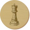 Azeeda 6 x 'Chess Castle Piece' 95mm Round Wooden Coasters