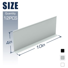 Pearwow Gutter Valley Splash Guard,Aluminum Rain Diverter Roofing Gutter Splash Guards for Valley,Corner or Straight,10 Inch Each (12 Pcs Grey)