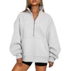 Trendy Queen Womens Half Zip Oversized Sweatshirts Casual Pullover Long