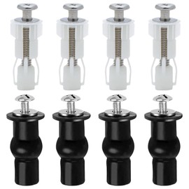 Toilet Seat Hinges Screws,8 Pcs Bolts Toilet Seats Fittings Fix Expanding Rubber Top Nuts Screws Universal Toilet Seat Replacement Parts Kit（2 Kinds）