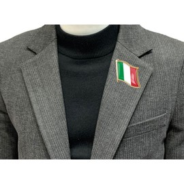 vmcoatdu Italy Flag Pin Badge International Travel Brooch Metal Alloy Souvenir Pin for Hat Clothes Backpack (Italy)