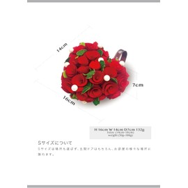 2025 mamawreath Flower Wreath - Valentine's Wreath for Entrance Door, Spring, Summer, Autumn, Winter, Birthday, Anniversary, Red, Small Size: 16 cm (Diameter) x 6 cm (Thickness) (Double-Sided Heart