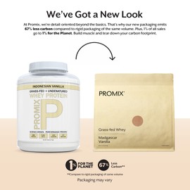 ProMix Nutrition Promix Whey Protein Powder, Vanilla - 5lb Bulk - Grass-Fed & 100% All Natural - ­Post Workout Fitness & Nutrition Shakes, Smoothies, Baking & Cooking Recipes - Gluten-Free & Keto-Friendly