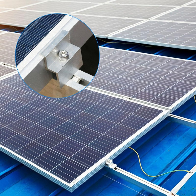 Solar Panel Bracket 4 Pieces 30 mm Solar End Clamp