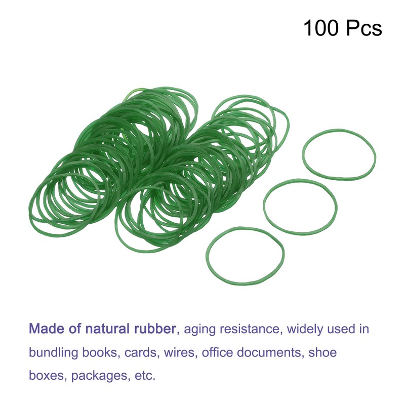 sourcing map 100 Pack Rubber Band Stretchable Rubber Elastic Band