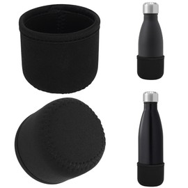 Linkidea 2 Pack Water Bottle Boot Compatible with 9oz/12oz/17oz S'well ORIGINAL, BJPKPK, MIRA Cascade Cola Shaped Bottles, Neoprene Bottle Bottom Bumper Protector (Black)