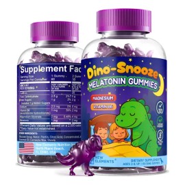 Gomitas Melatonina 2mg New Elements Dinámicas Forma Dinosaurio Sin Azúcar 60 Unidades                                                                 