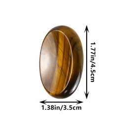 Nvzi Worry Stones Tigers Eye Crystal for Kids, Chakra Crystals and Healing Stones, Oval Palm Stone, Thumb Stone, Crystals for Beginners, Spiritual Gifts for Women, Meditation Accessories (1PCS)