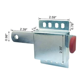 Zadery 2 Packs Inside Deadlock,Garage Door Side Lock,Heavy Duty Galvanized Steel Housing for Most Garage Door,Sliver Surface with PVC Rubber,Security Lock