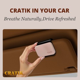 Car Air Freshener - Stone Air Freshener - Car Odor Eliminator for Visor Clip- Natural Scent Starter Kit, Vehicle Scent Diffuser for Cabin, Truck & SUV (Open Air)