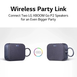 LG XBOOM Go P2 Double Pack Portable Wireless Bluetooth Speaker with Mic - Black