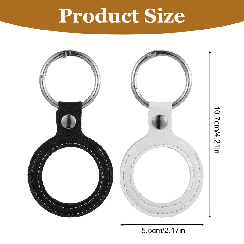 guduling 2 Pcs Coin Holder Keychains,Quarter Holder Keychain,Leather Quarter Keychain,Waterproof
