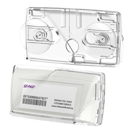 ZANEDY EZ Pass Holder for Windshield and Visor with Strong Suction Cups Visor Clip Toll Pass Transponder iPass Holder(Clear)