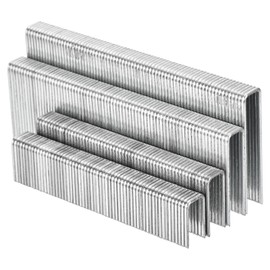 uxcell 16 Gauge Narrow Crown Staples 3/4", 1", 1-1/2", 2" 2000Pcs Galvanized Steel for Pneumatic, Electric Stapler, White