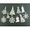 Unbranded 40 pcs. Antique Silver Assortment of Christmas Charms Pendants