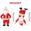 DERAYEE 2 Pieces Santa Claus Resin Christmas Tree Decoration Bare